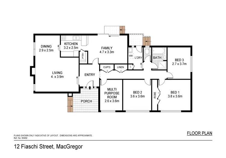 Floorplan of Homely house listing, 12 Fiaschi St, Macgregor ACT 2615