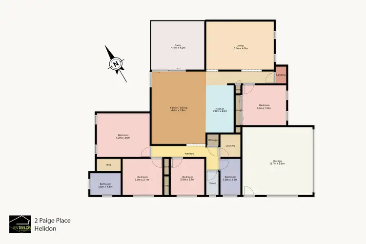 Floorplan of Homely house listing, 2 Paige Pl, Helidon QLD 4344