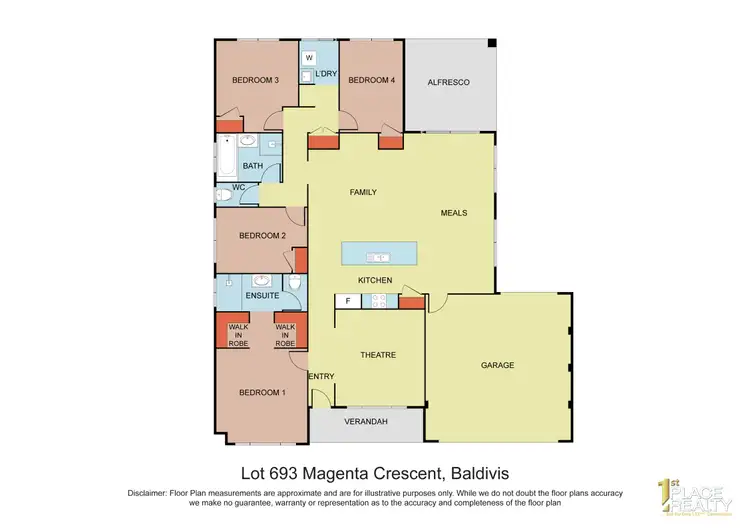 Floorplan of Homely house listing, 68 Magenta Cres, Baldivis WA 6171