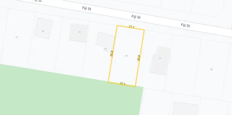 Floorplan of Homely land listing, 34 Fiji St, Russell Island QLD 4184