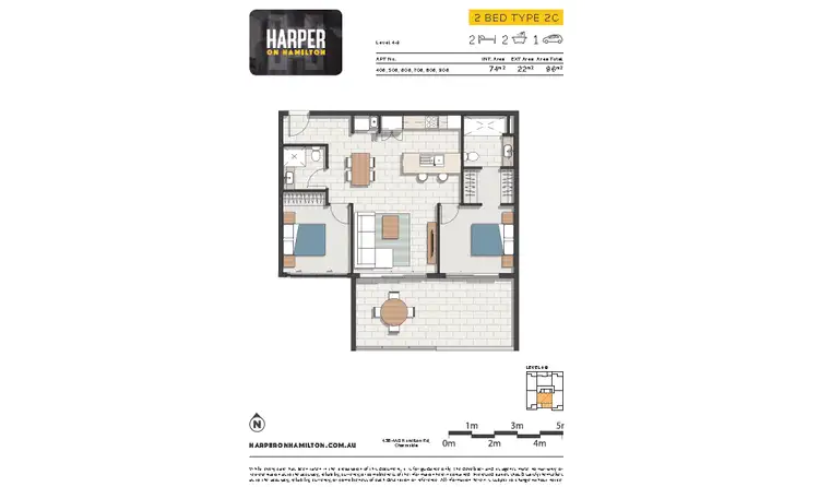 Floorplan of Homely unit listing, 806/440 Hamilton Rd, Chermside QLD 4032