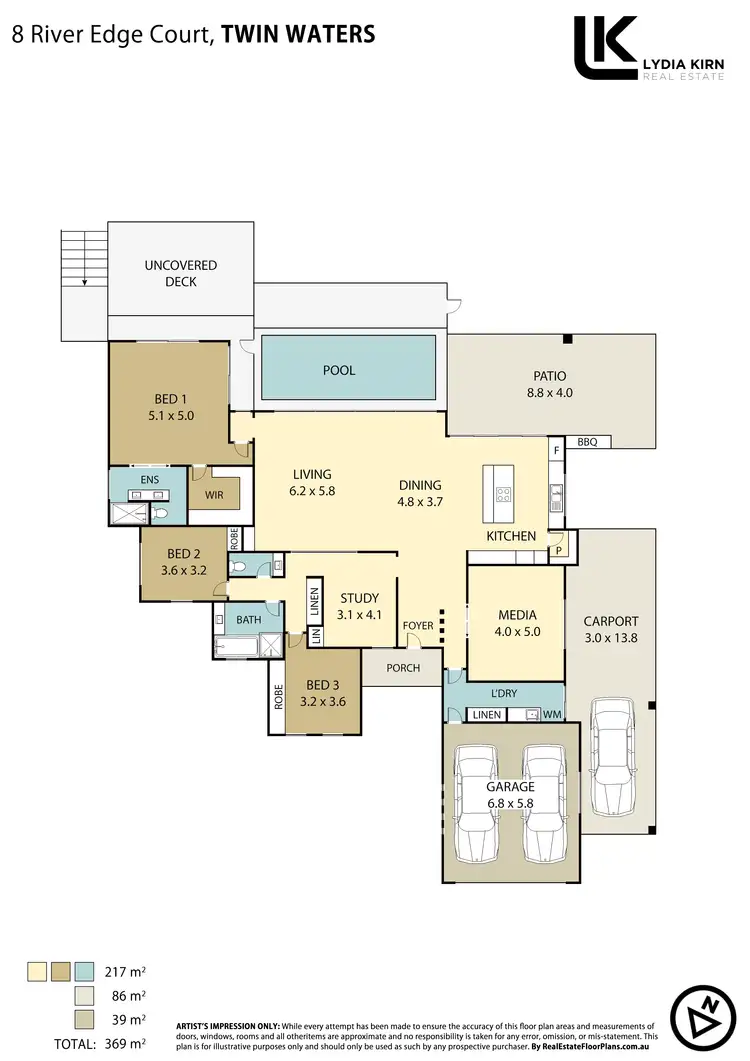 Floorplan of Homely house listing, 8 River Edge Ct, Twin Waters QLD 4564