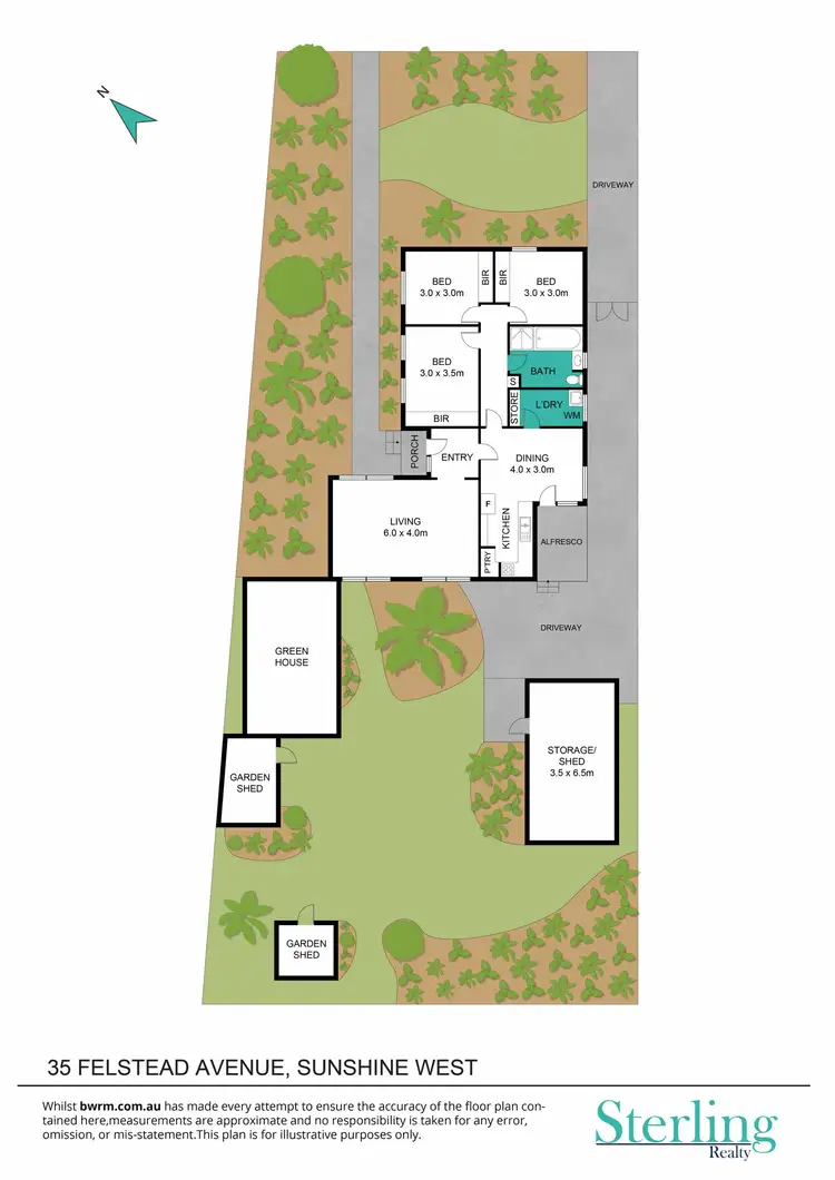 Floorplan of Homely house listing, 35 Felstead Avenue, Sunshine West VIC 3020