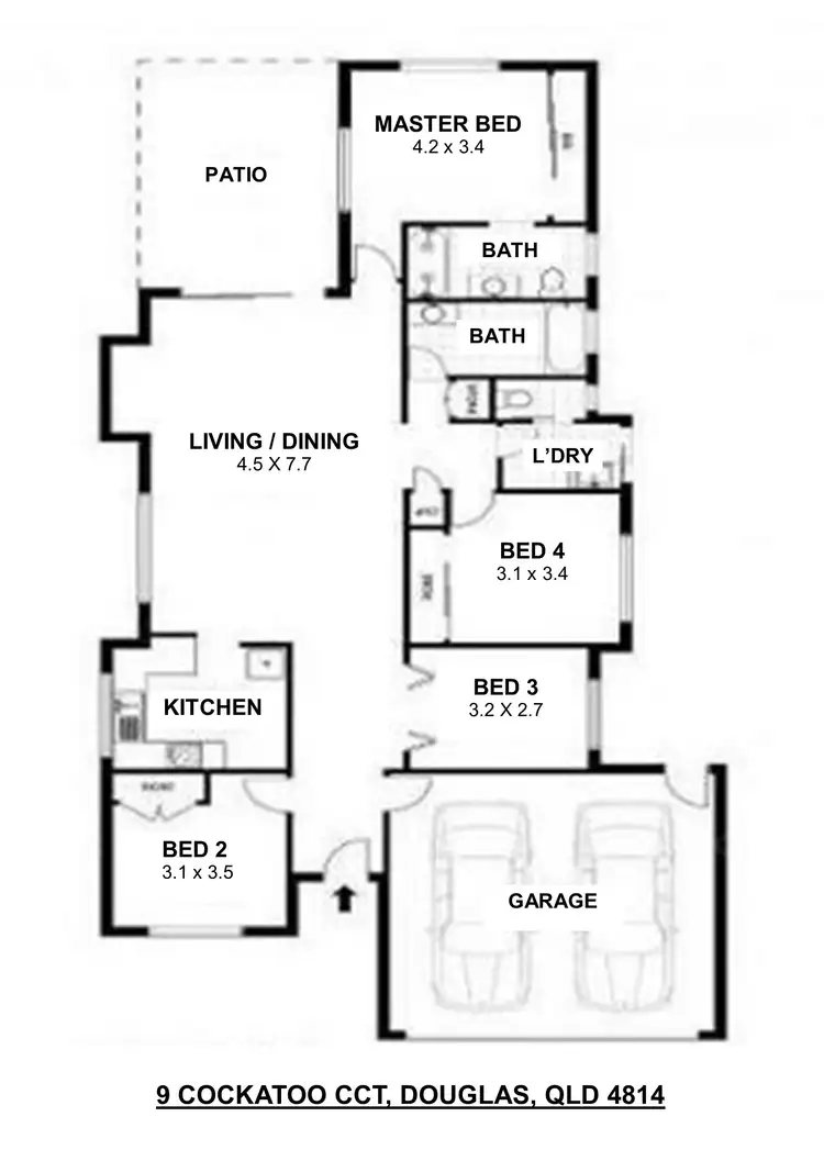 Floorplan of Homely house listing, 9 Cockatoo Cct, Douglas QLD 4814