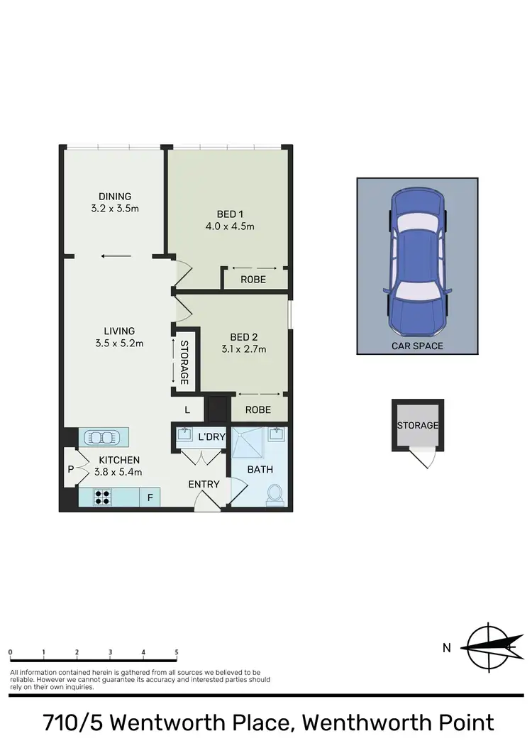 Floorplan of Homely apartment listing, Unit 710/5 Wentworth Pl, Wentworth Point NSW 2127
