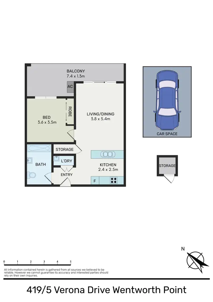 Floorplan of Homely apartment listing, Unit 419/5 Verona Dr, Wentworth Point NSW 2127