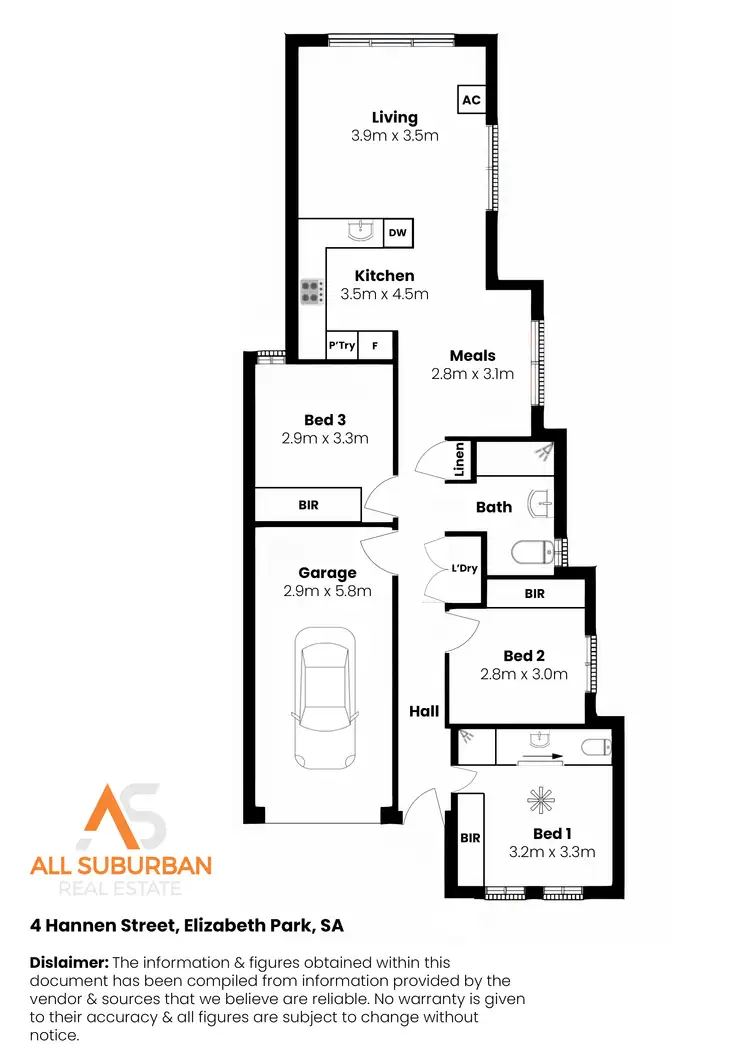 Floorplan of Homely house listing, 4 Hannan St, Elizabeth South SA 5112