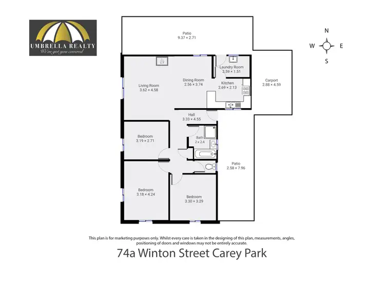 Floorplan of Homely house listing, 74A Winton St, Carey Park WA 6230