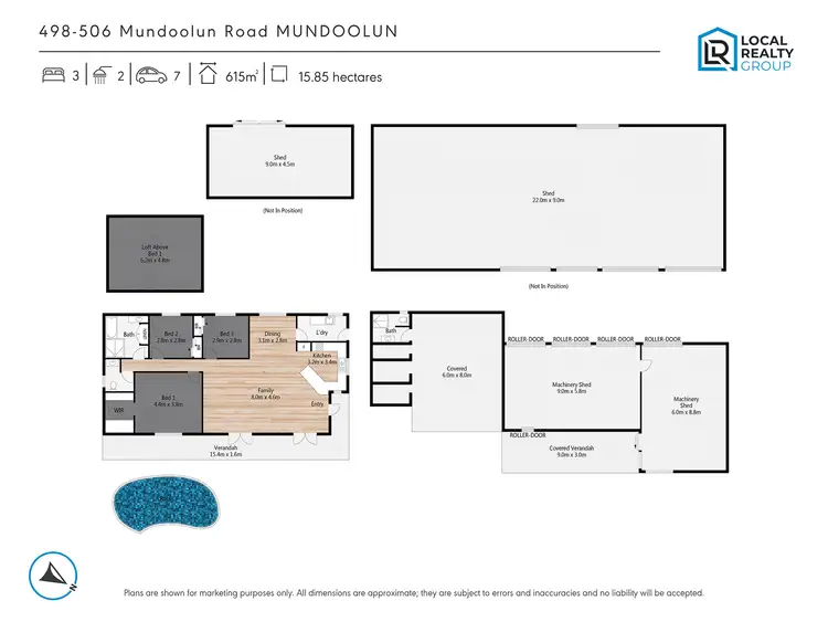 Floorplan of Homely house listing, 498-506 Mundoolun Rd, Mundoolun QLD 4285