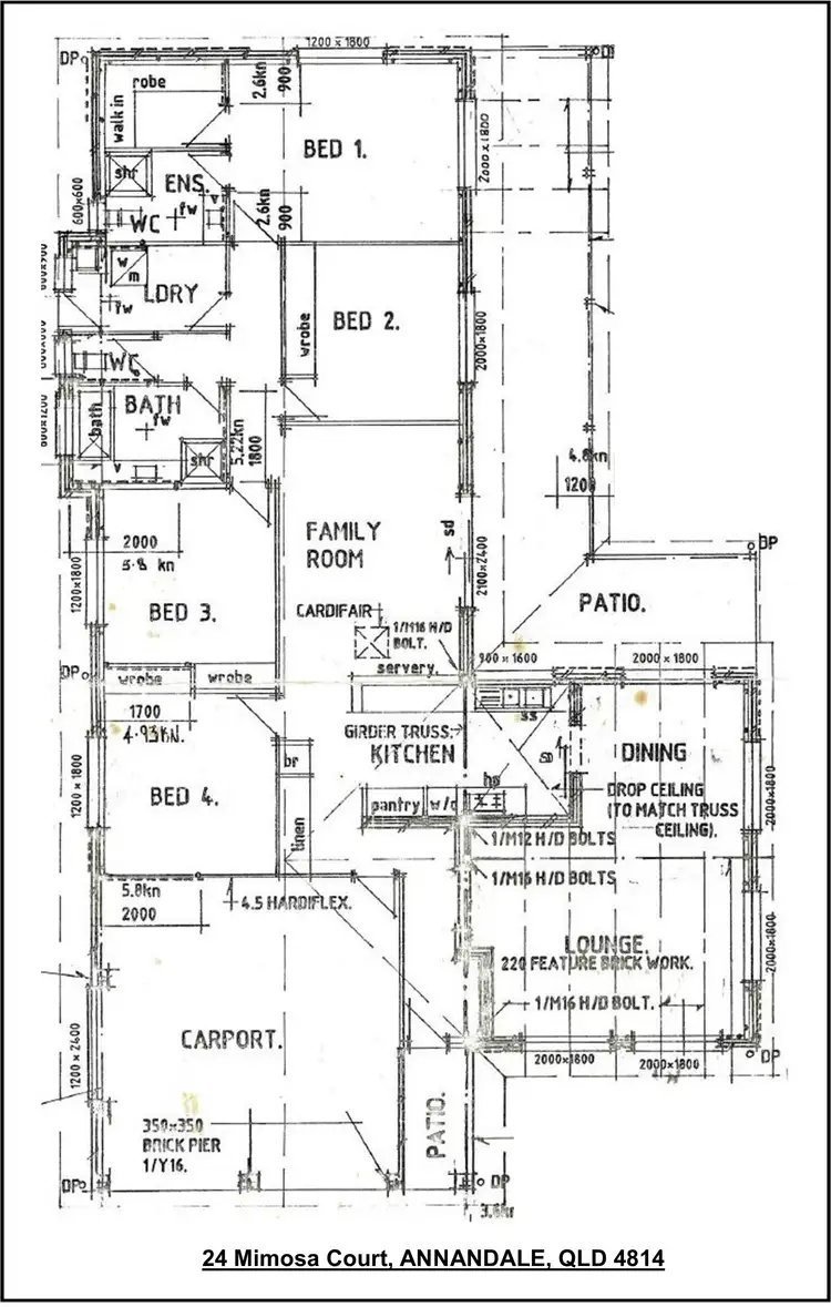 Floorplan of Homely house listing, 24 Mimosa Ct, Annandale QLD 4814