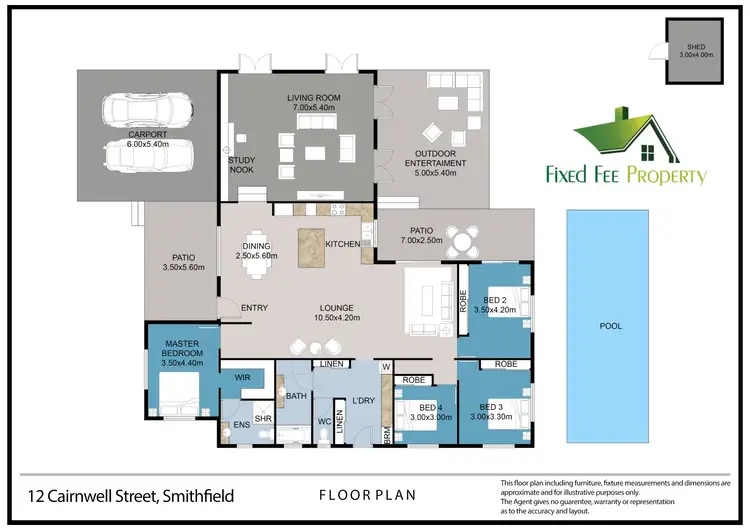 Floorplan of Homely house listing, 12 Cairnwell St, Smithfield QLD 4878