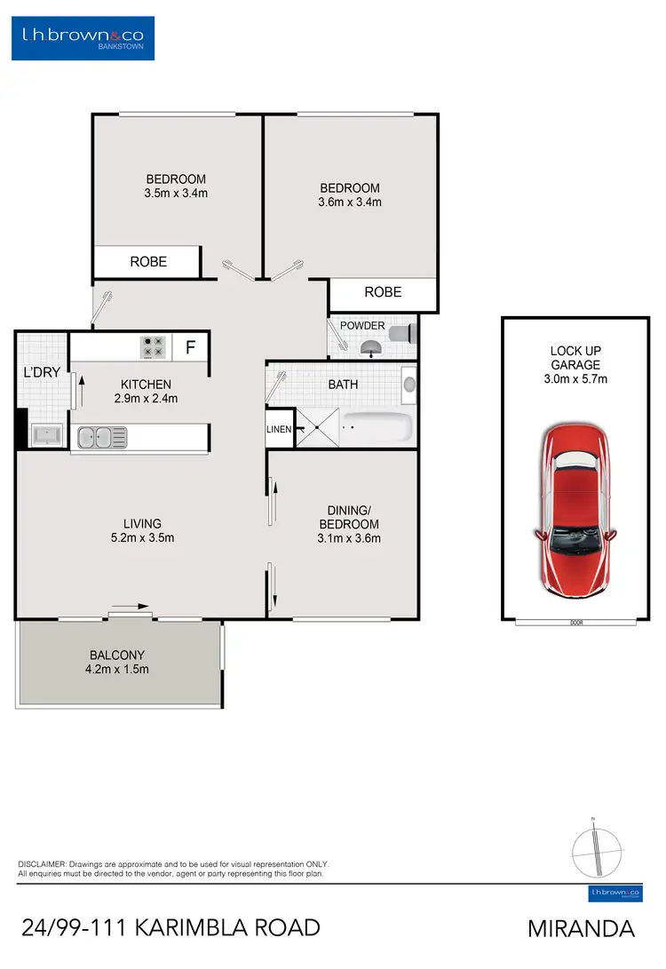 Floorplan of Homely apartment listing, 24/99-111 Karimbla Rd, Miranda NSW 2228