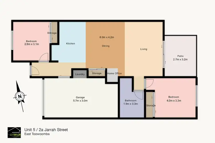Floorplan of Homely unit listing, Unit 5/2A Jarrah St, East Toowoomba QLD 4350