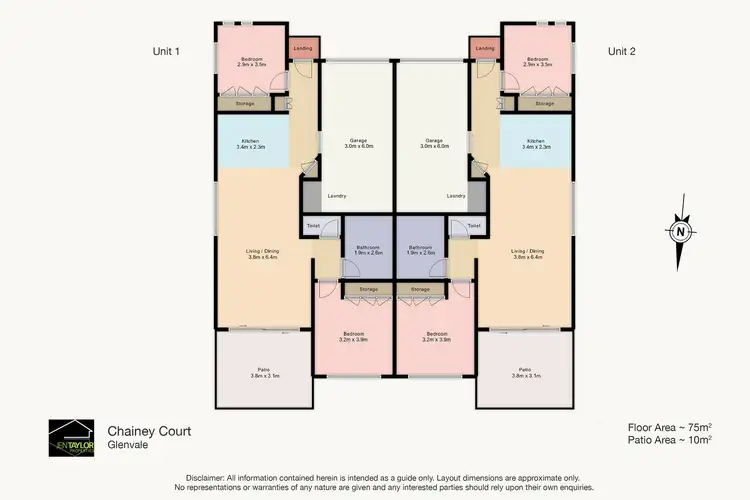 Floorplan of Homely unit listing, Unit 1/14 Chainey Ct, Glenvale QLD 4350