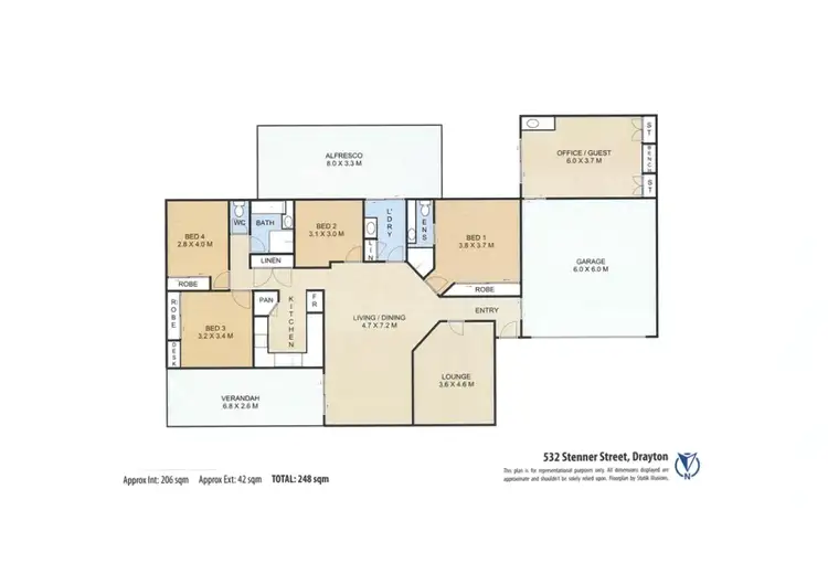 Floorplan of Homely house listing, 532 Stenner St, Drayton QLD 4350