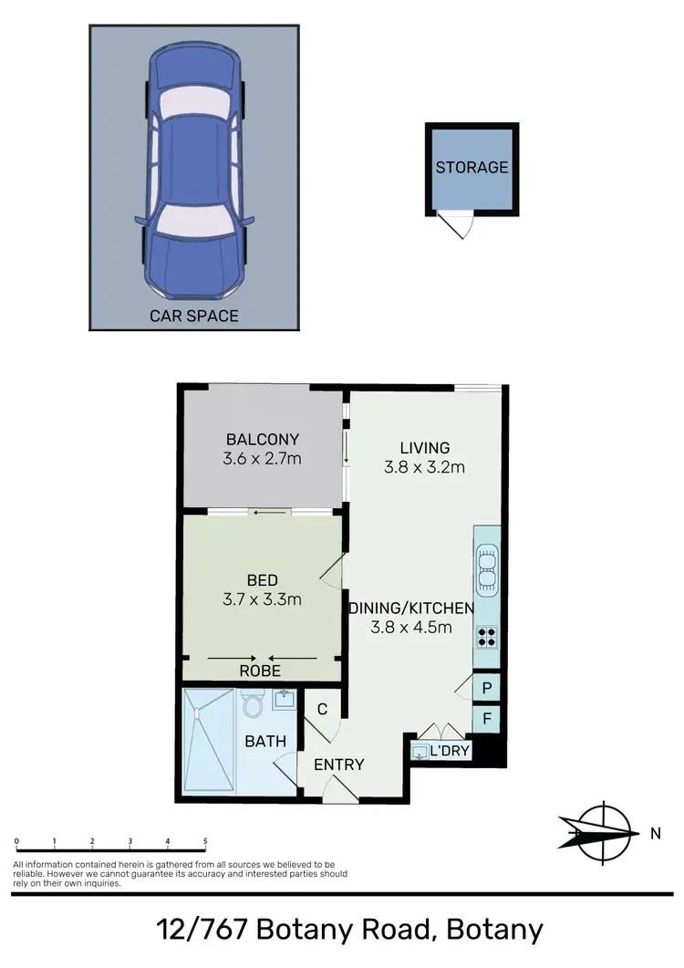 Floorplan of Homely apartment listing, 12/767 Botany Rd, Rosebery NSW 2018