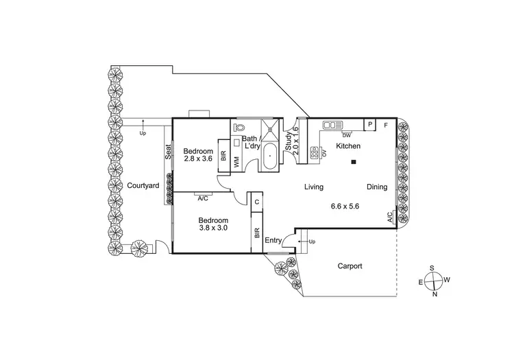 Floorplan of Homely unit listing, Unit 2/12 Crisp St, Hampton VIC 3188