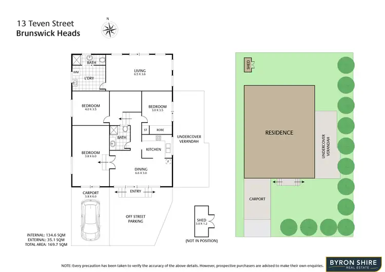 Floorplan of Homely house listing, 13 Teven St, Brunswick Heads NSW 2483
