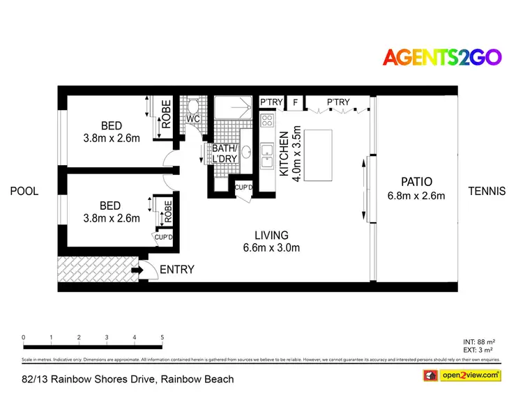Floorplan of Homely unit listing, Unit 82/13 Rainbow Shores Dr, Rainbow Beach QLD 4581