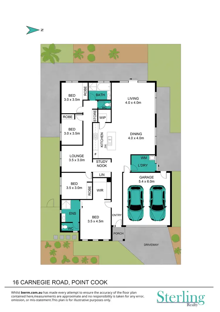 Floorplan of Homely house listing, 16 Carnegie Road, Point Cook VIC 3030