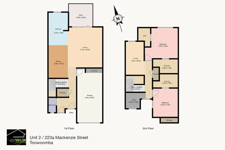 Floorplan of Homely unit listing, Unit 2/223A Mackenzie St, Centenary Heights QLD 4350