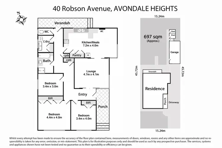 Floorplan of Homely house listing, 40 Robson Avenue, Avondale Heights VIC 3034