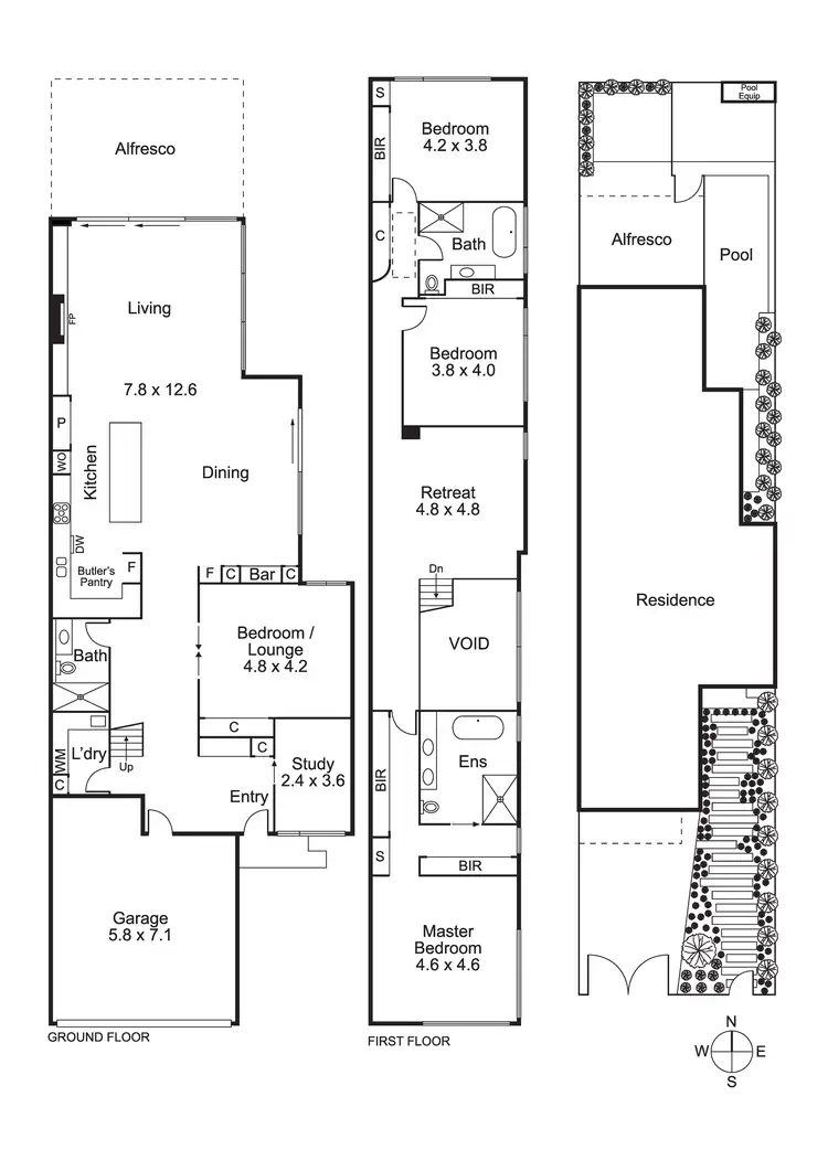 Floorplan of Homely townhouse listing, 9B Regent St, Brighton East VIC 3187