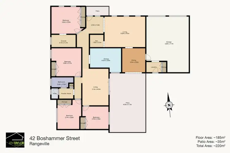 Floorplan of Homely house listing, 42 Boshammer St, Rangeville QLD 4350