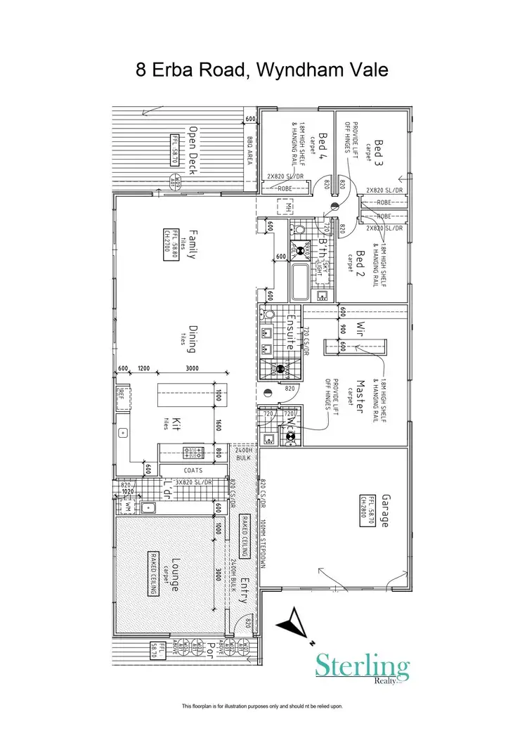 Floorplan of Homely house listing, 8 Erba Road, Wyndham Vale VIC 3024
