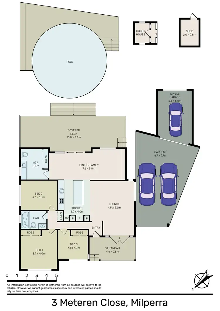Floorplan of Homely house listing, 3 Meteren Cl, Milperra NSW 2214