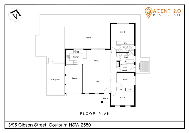 Floorplan of Homely unit listing, Unit 3/95 Gibson St, Goulburn NSW 2580