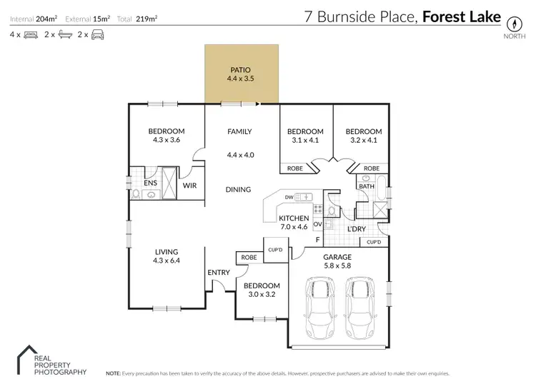 Floorplan of Homely house listing, 7 Burnside Pl, Forest Lake QLD 4078