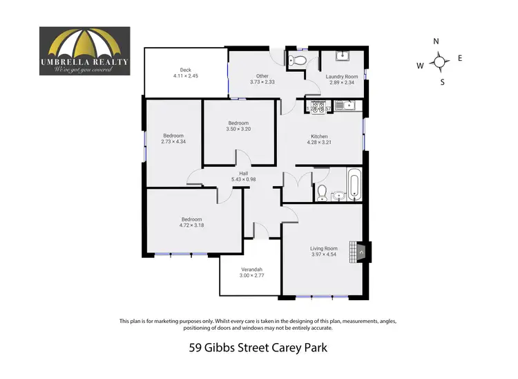 Floorplan of Homely house listing, 59 Gibbs St, Carey Park WA 6230