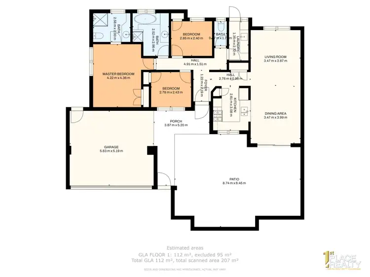 Floorplan of Homely house listing, Unit 1/36 Creery St, Dudley Park WA 6210