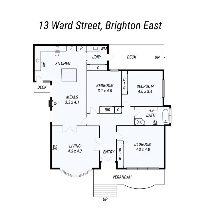 Floorplan of Homely house listing, 13 Ward St, Brighton East VIC 3187