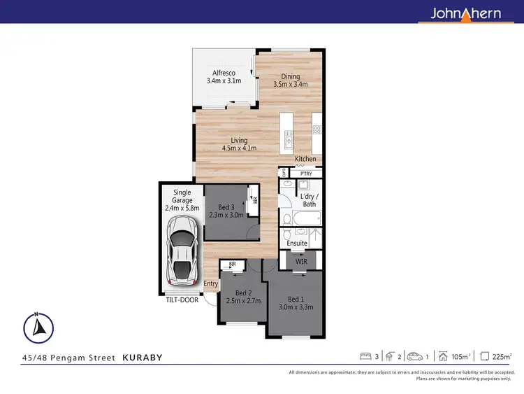 Floorplan of Homely townhouse listing, Unit 45/48 Pengam St, Kuraby QLD 4112