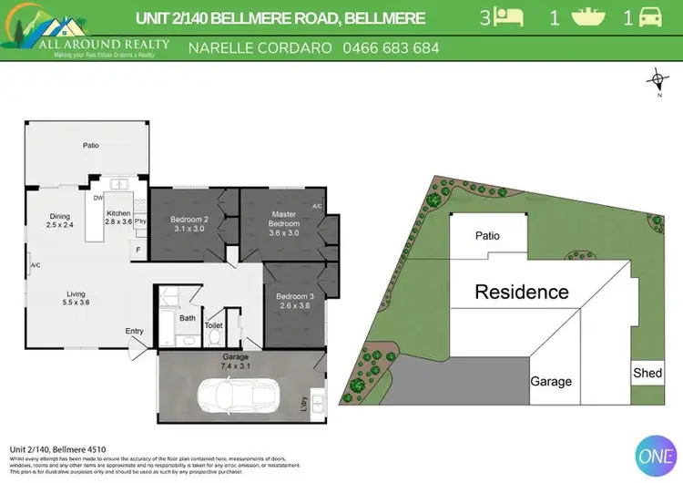 Floorplan of Homely semi-detached listing, 2/140 Bellmere Road, Bellmere QLD 4510