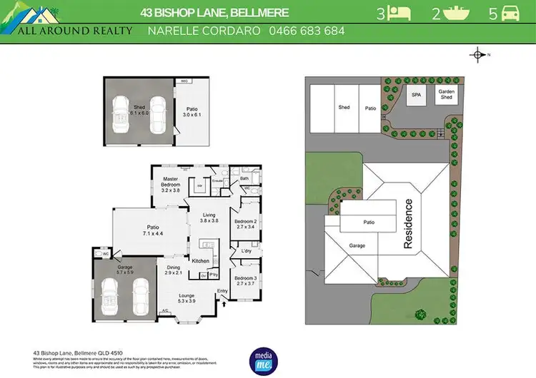Floorplan of Homely house listing, 43 Bishop Lane, Bellmere QLD 4510