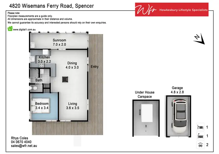 Floorplan of Homely house listing, 4820 Wisemans Ferry Rd, Spencer NSW 2775