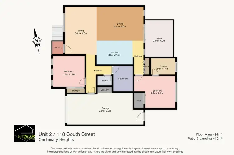 Floorplan of Homely unit listing, Unit 2/118-120 South St, Centenary Heights QLD 4350