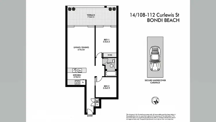 Floorplan of Homely unit listing, Unit 14/108-112 Curlewis St, Bondi Beach NSW 2026