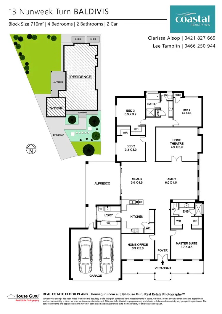 Floorplan of Homely house listing, 13 Nunweek Turn, Baldivis WA 6171