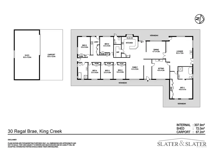 Floorplan of Homely rural property listing, 30 Regal Brae, King Creek NSW 2446