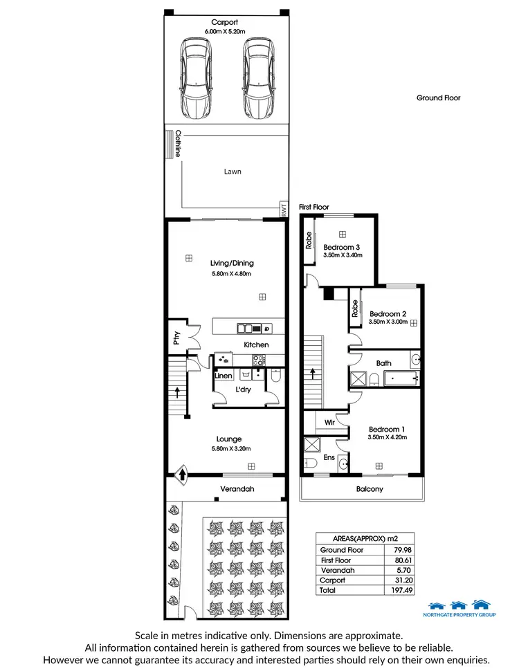 Floorplan of Homely townhouse listing, 59 Hamilton Bvd, Evanston Gardens SA 5116