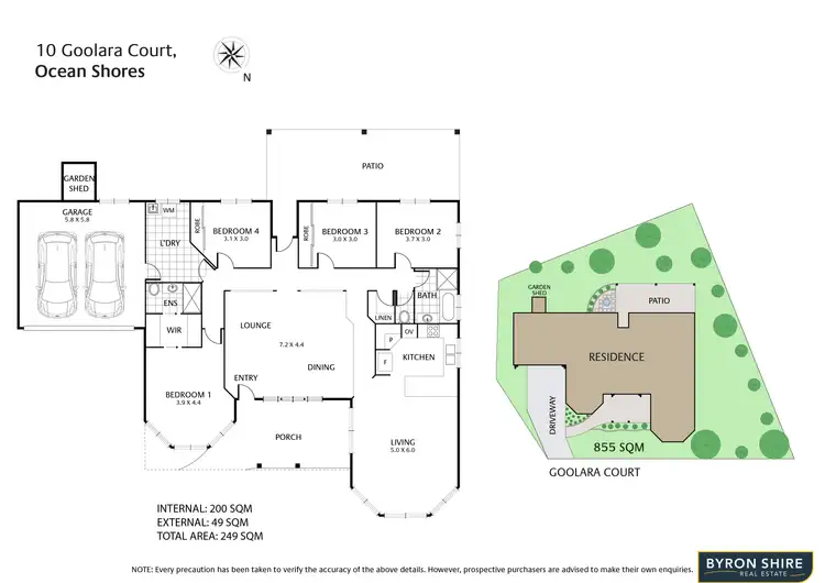 Floorplan of Homely house listing, 10 Goolara Ct, Ocean Shores NSW 2483