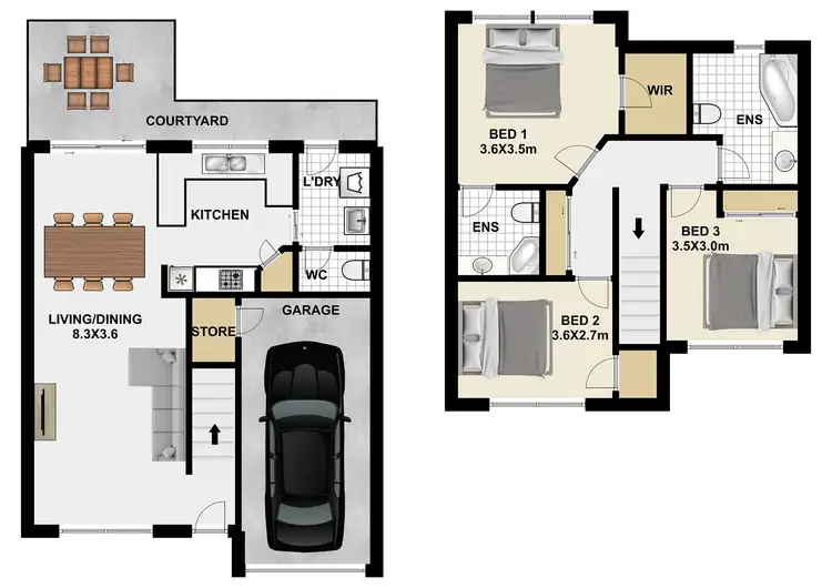 Floorplan of Homely townhouse listing, Unit 6/19 Kathleen St, Richlands QLD 4077