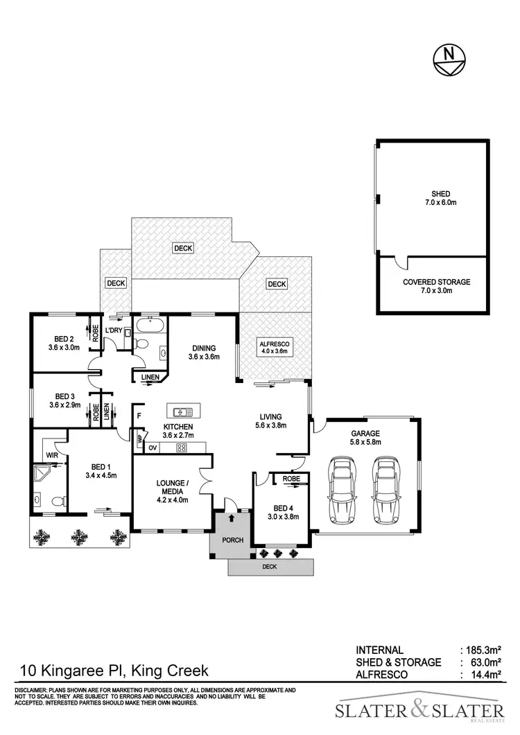 Floorplan of Homely rural property listing, 10 Kingaree Pl, King Creek NSW 2446