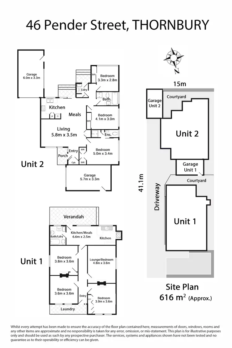 Floorplan of Homely house listing, 46 Pender Street, Thornbury VIC 3071