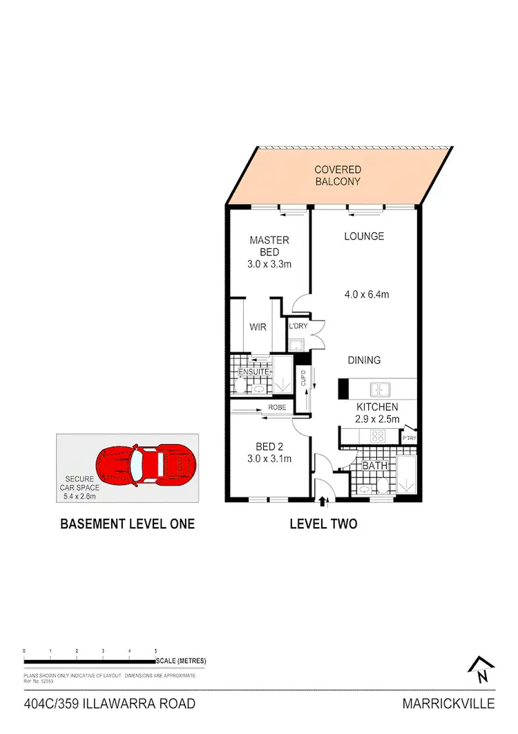 Floorplan of Homely apartment listing, 404C/359 Illawarra Rd, Marrickville NSW 2204