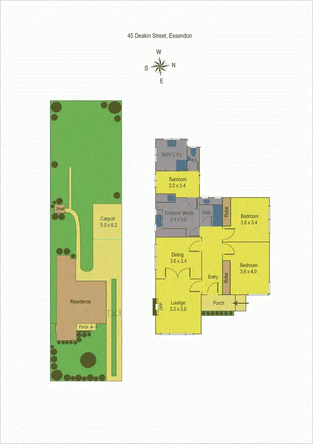 Floorplan of Homely house listing, 45 Deakin Street, Essendon VIC 3040